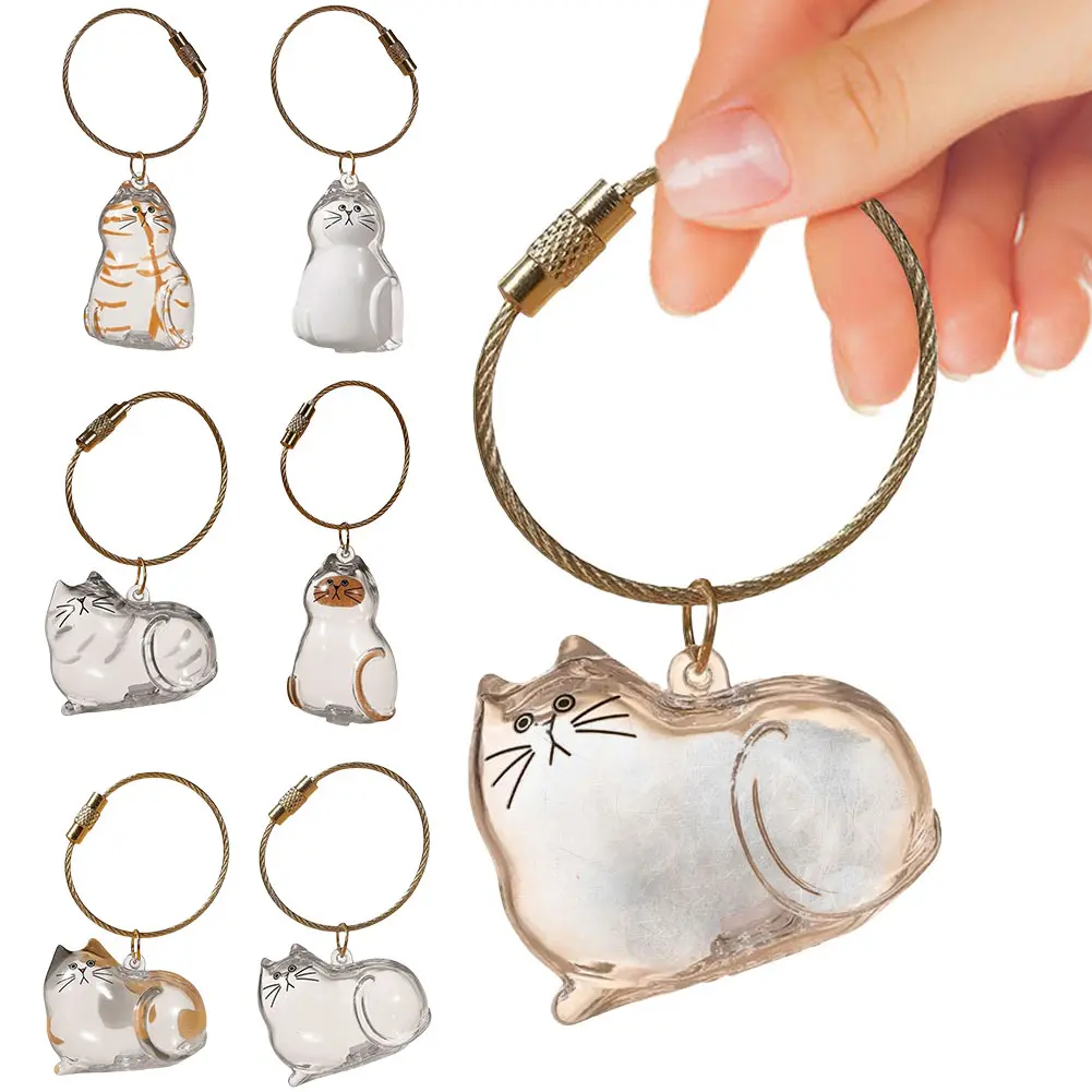 Cat Keychain Pendant Backpack Pendant Cat Cat Hair Storage Box Hanging Cat Bag Hanging Pet Hair Grooming Souvenirs Decor Gifts