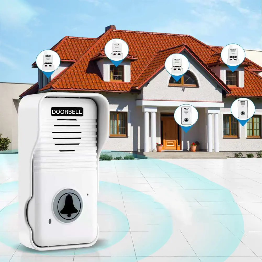 Wireless Voice Duplex Intercom Doorbell 500M Apartment Room Intercom Intercom System Doorbell for House Home Factory Office
