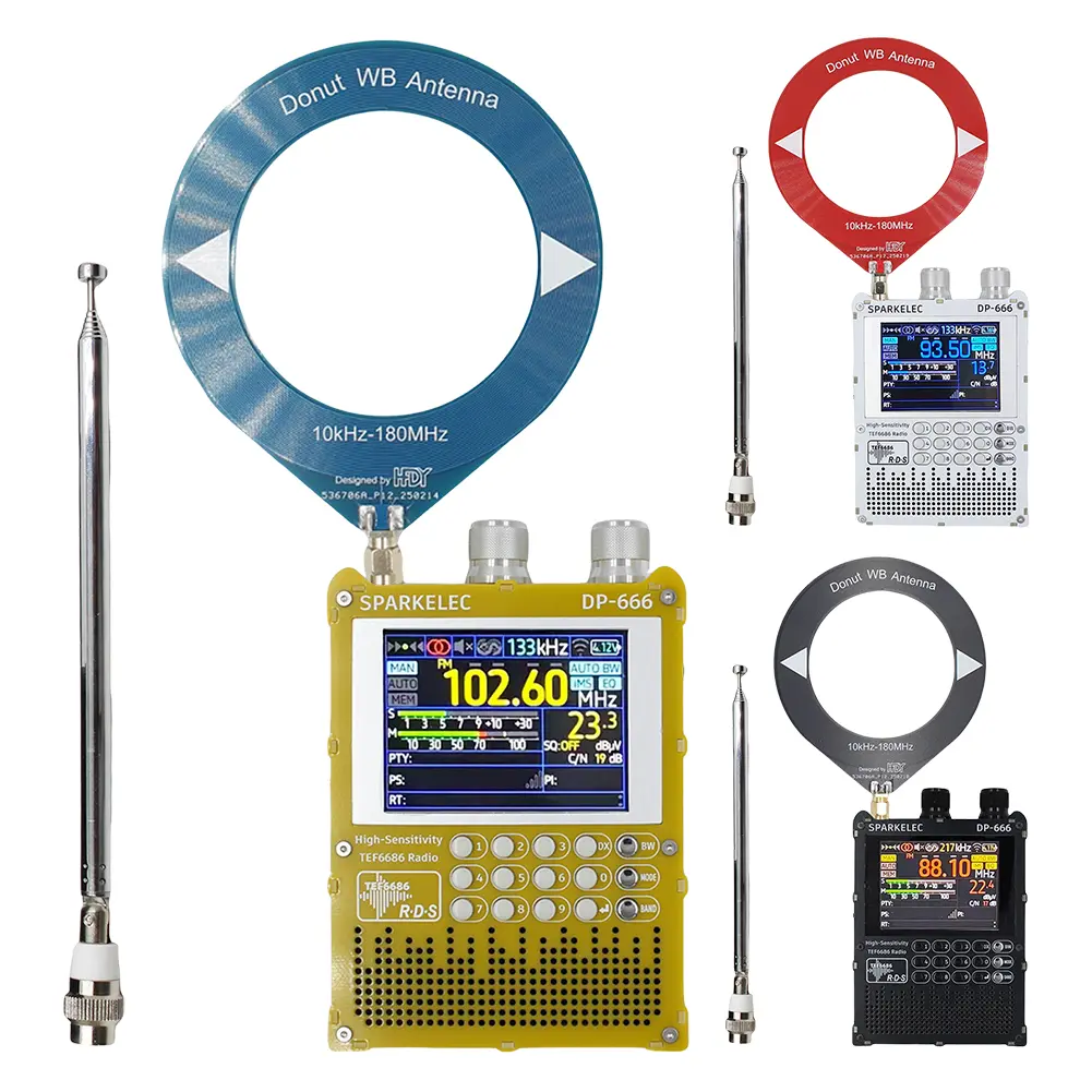 DP-666 TEF6686 Portable Radio New DSP Tuner Full Band Radio Receiver Built in WIFI BT Antenna High Sensitivity DSP Receiver