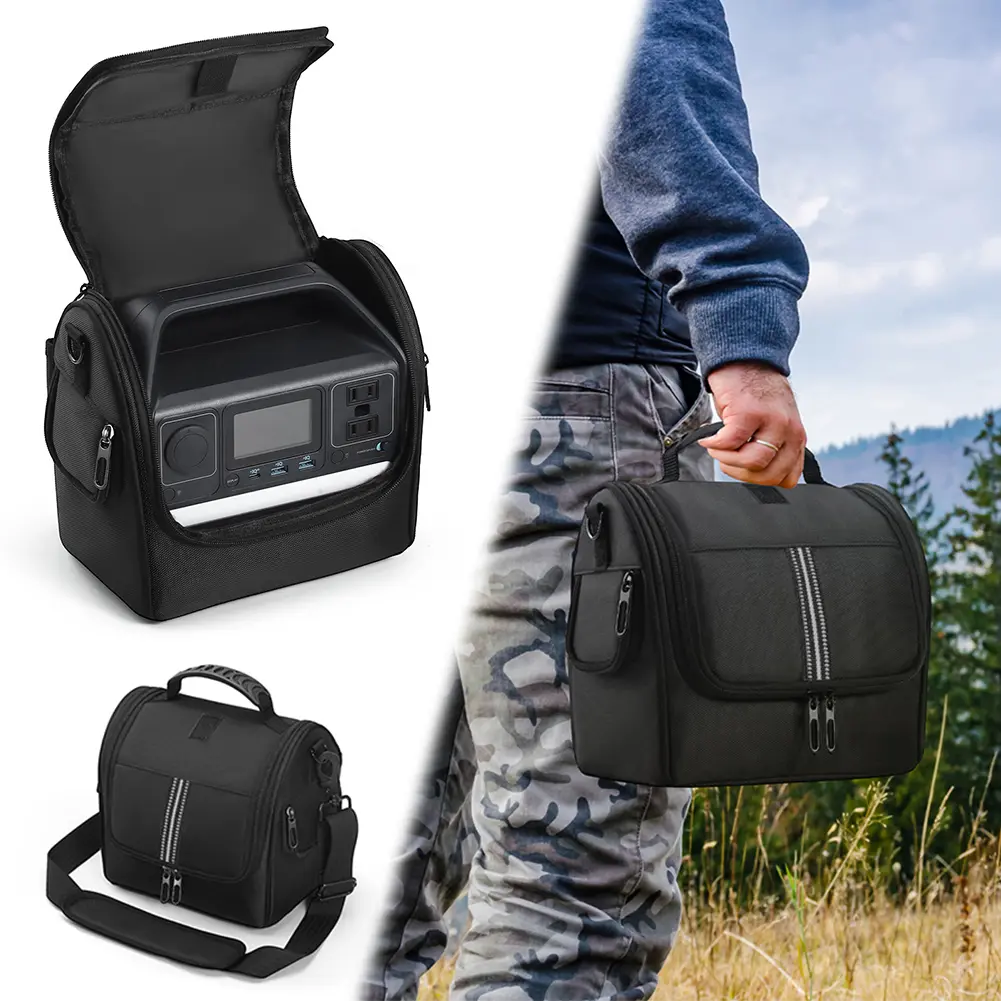Carrying Case for Anker 521 Portable Power Station Bag Travel Storage Bag Protective Case Anti-drop with Shoulder Strap & Handle