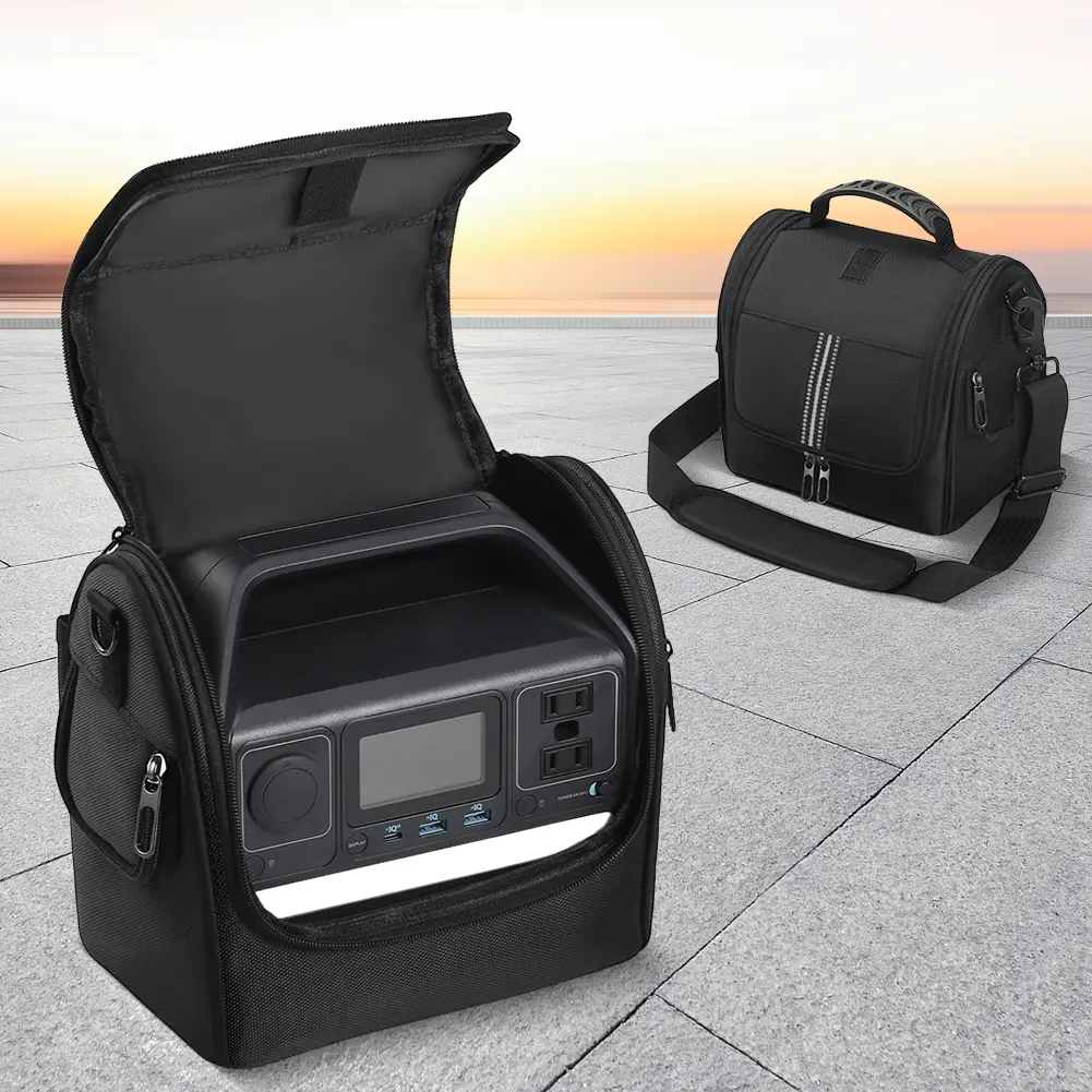 Carrying Case for Anker 521 Portable Power Station Bag Travel Storage Bag Protective Case Anti-drop with Shoulder Strap & Handle