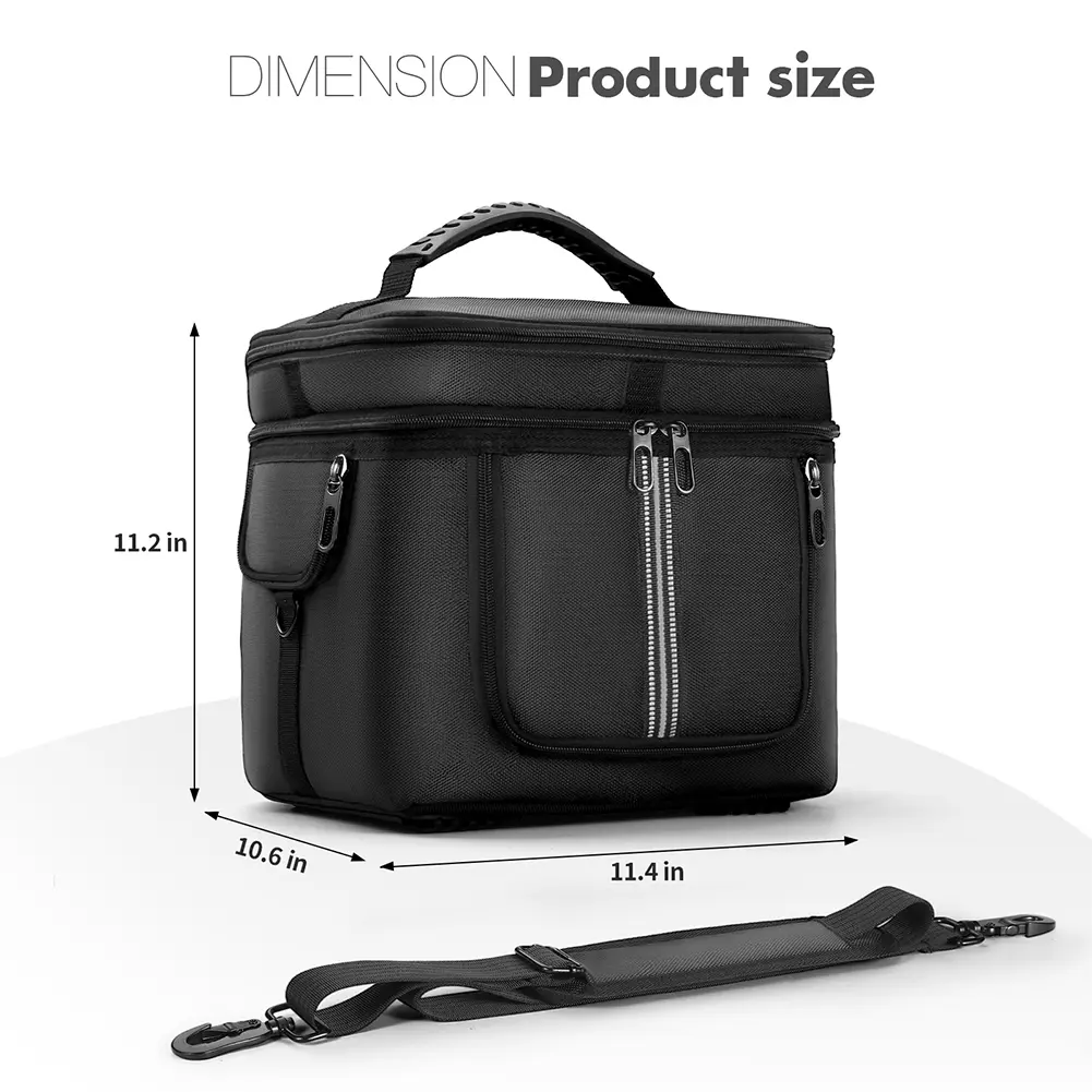 Portable Power Station Bag Dustproof Multiple Pockets with Shoulder Strap & Handle for Ecoflow River 2 Pro & Ecoflow River 2 Max