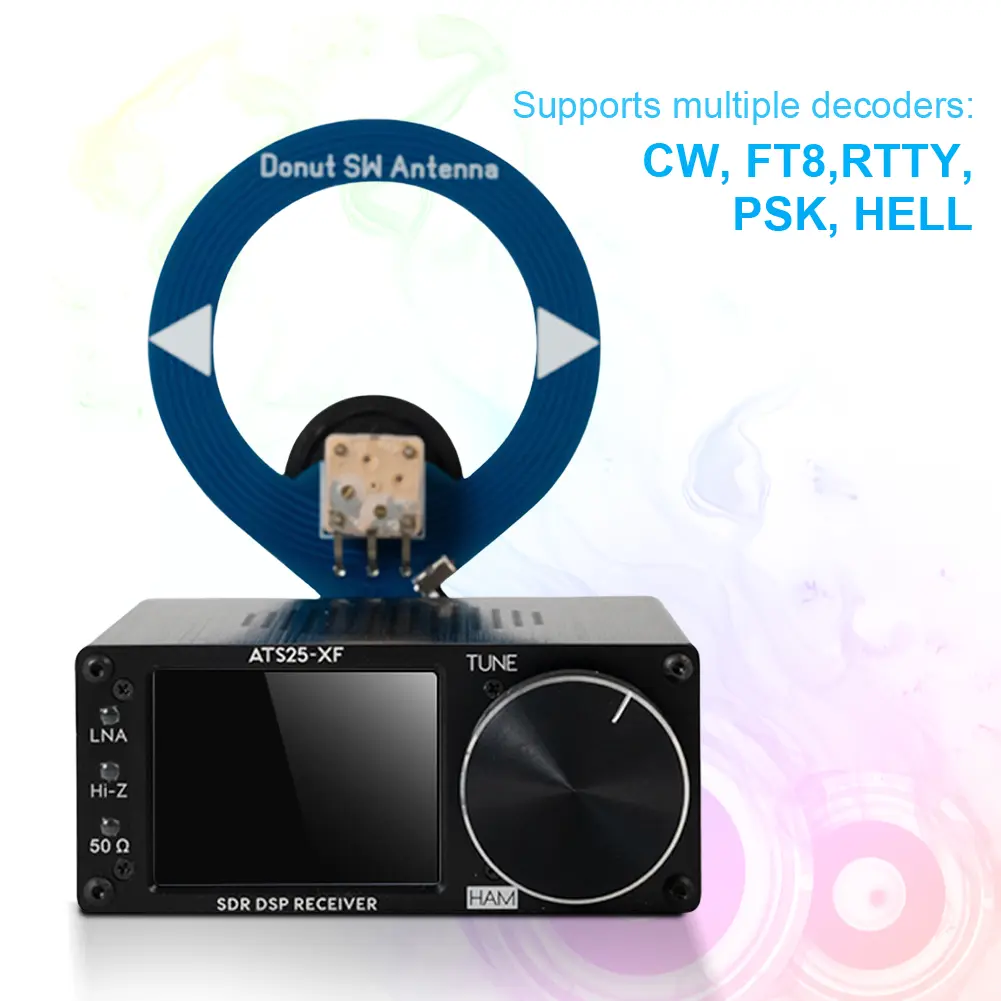 ATS25-XF FM LW SW CB MW Mixer Receiver WIFI Decoder 2.8-inch TFT LCD Touch Screen Full-Band Portable Radio