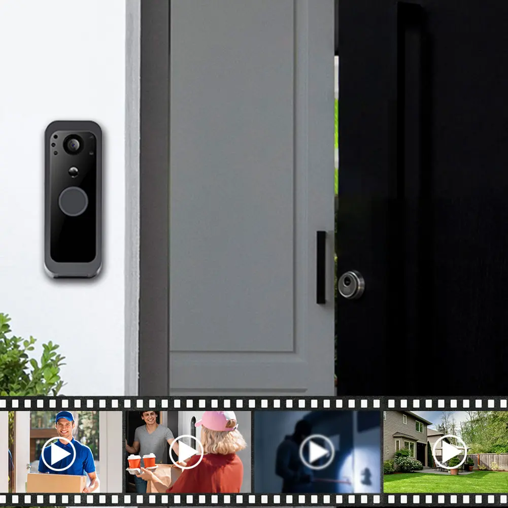 2.4G Video Monitoring Intelligent Doorbell 4.0 Inch IPS Screen Door Bell Intercom System Doorbell with Camera Monitor for Villa