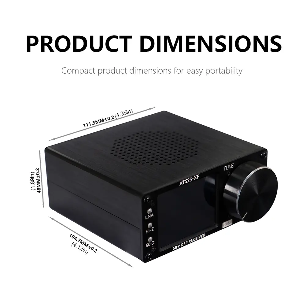 ATS25-XF FM LW SW CB MW Mixer Receiver WIFI Decoder 2.8-inch TFT LCD Touch Screen Full-Band Portable Radio