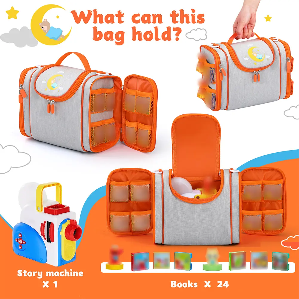 Carrying Case for Little Tikes Story Dream Machine Books Starter Shockproof with Handle and Shoulder Strap Storage Case Handbag