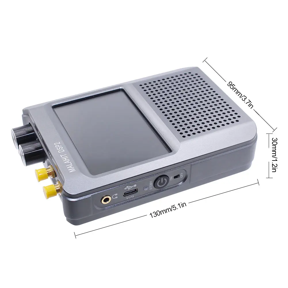 New Firmware 10kHz-380MHz 404MHz-2GHz Malahit-DSP2 2.40 DSP SDR Malahiteam Receiver Radio Receiver 3.5 inch Touch LCD Screen