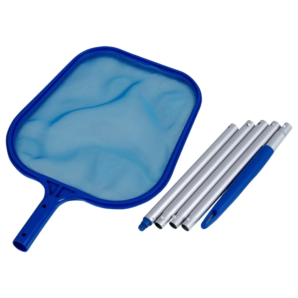 Swimming Pool Leaf Skimmer Net with 5 Aluminum Pole Sections Pool Net Skimmer Rak Leaf Rake Net for Swimming Pools Spas Hot Tubs
