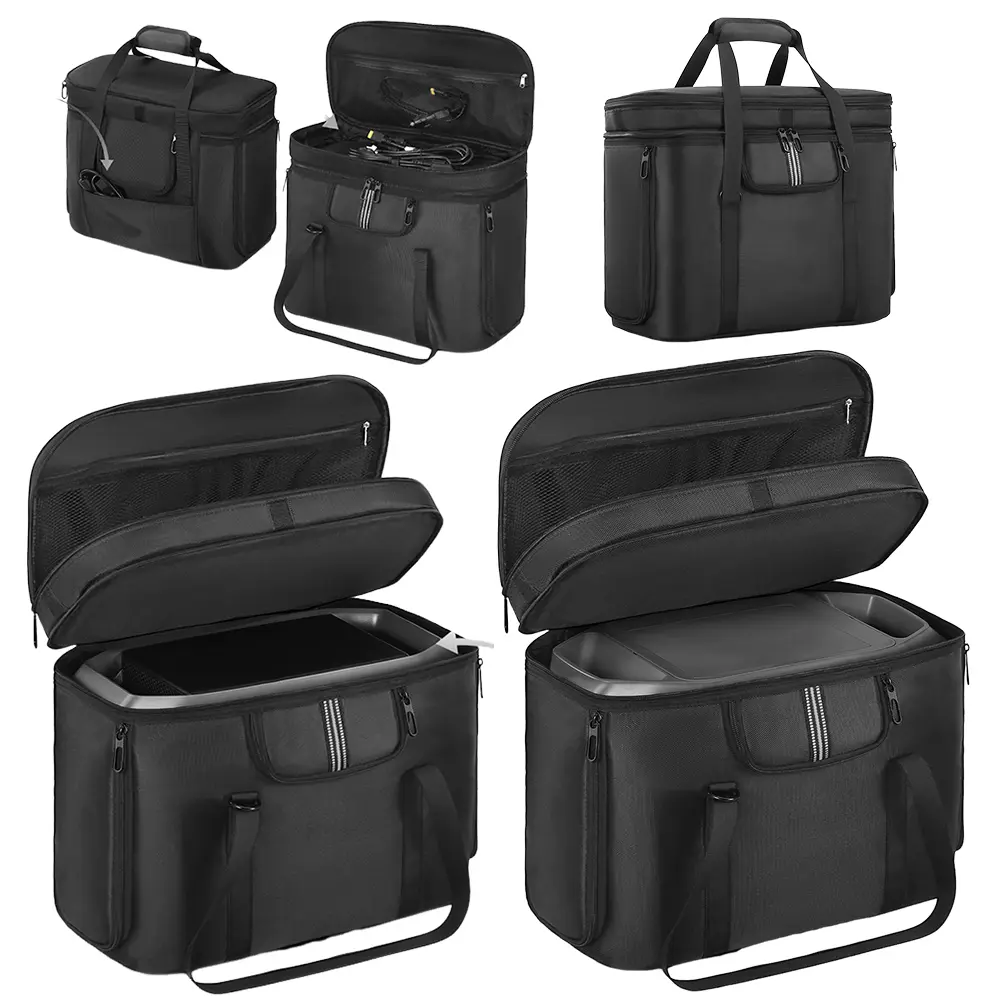Carrying Case Portable Power Station Bag Waterproof Storage Case Dustproof with Shoulder Strap & Handle for Ecoflow Delta 3 Plus