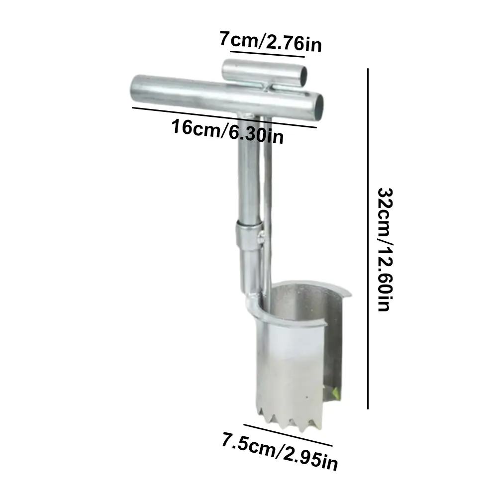 Handheld Garden Barrel Transplanter Metal Agricultural Puncher Plant Flowers Diging Seedlings Artifact Planting In Greenhouse