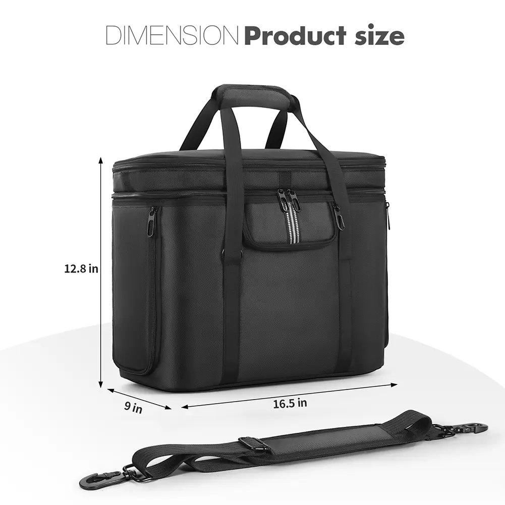 Carrying Case Portable Power Station Bag Waterproof Storage Case Dustproof with Shoulder Strap & Handle for Ecoflow Delta 3 Plus