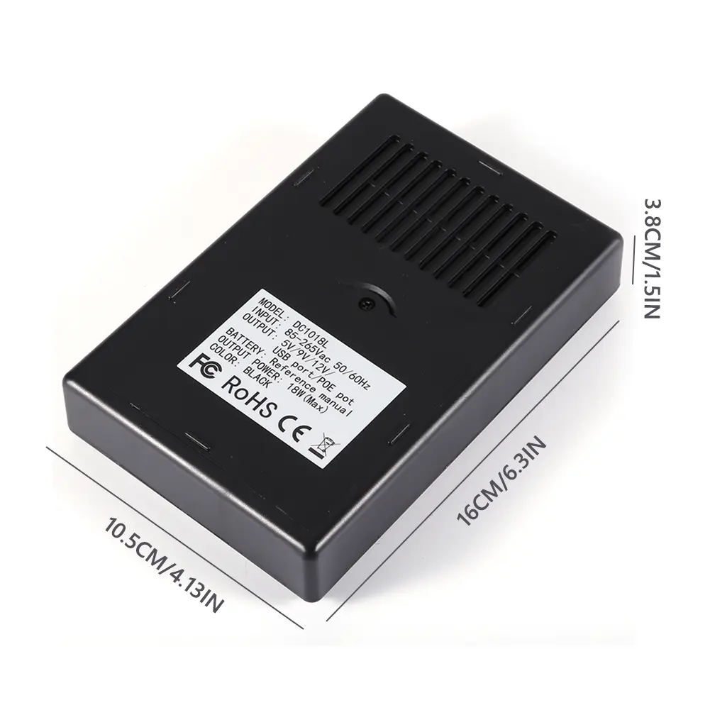 AC85-265V Portable DC UPS Backup Power with Multiple Outputs Compact USB Port Battery 5V9V12V for Home Router Camera WiFi