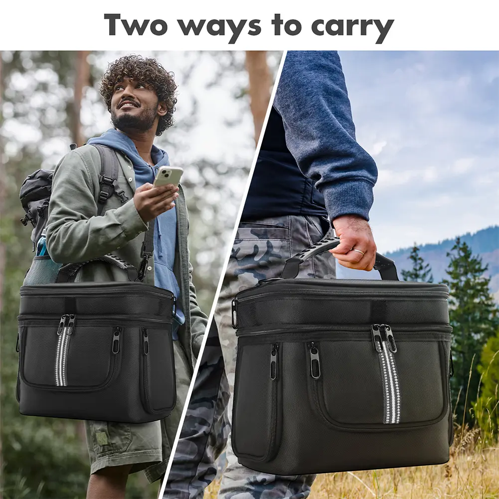 Carrying Case for BLUETTI Portable Power Station AC2A Bag Storage Case Protective Case Anti-drop with Shoulder Strap & Handle