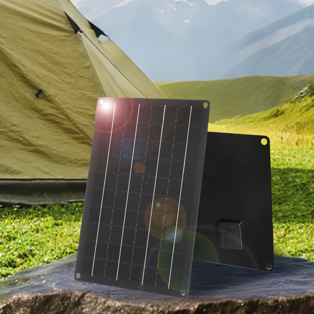 USB Solar Panel Charger 18V 10W Mini Solar Panel Solar Phone Charger Waterproof Solar Panel for Outdoor Emergency