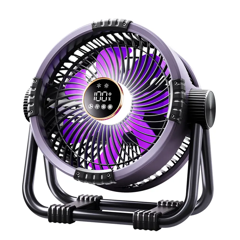 Portable Camping Fan with LED Lantern 20000mAh Rechargeable Battery Powered Fan Desk Fan Camping Gear for Picnic Fishing