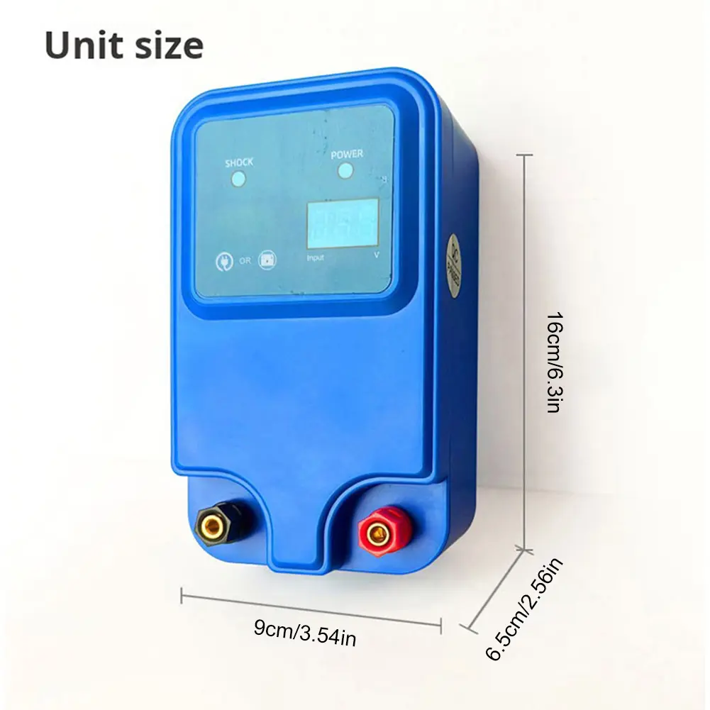 12V DC Electric Fence Charger Farm Livestock Pulse Device Shepherd Equipment Kit for Wildlife Prevention Farm Poultry Garden