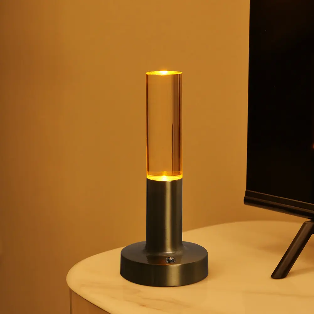 LED Touch Night Light Rechargeable Portable Cordless Table Lamp Stepless Dimming Wireless Atmosphere Light for Home Office Decor