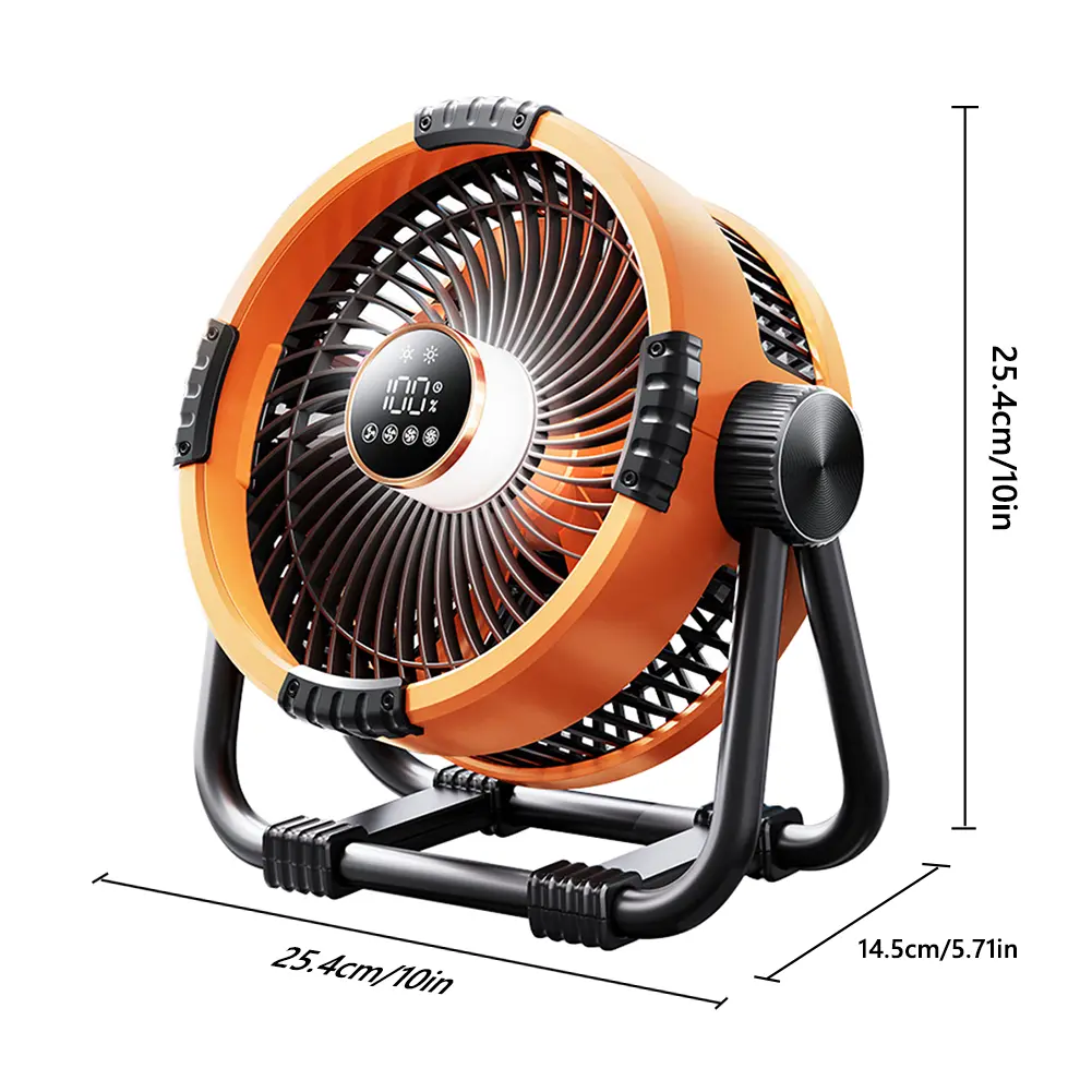 Portable Camping Fan with LED Lantern 20000mAh Rechargeable Battery Powered Fan Desk Fan Camping Gear for Picnic Fishing