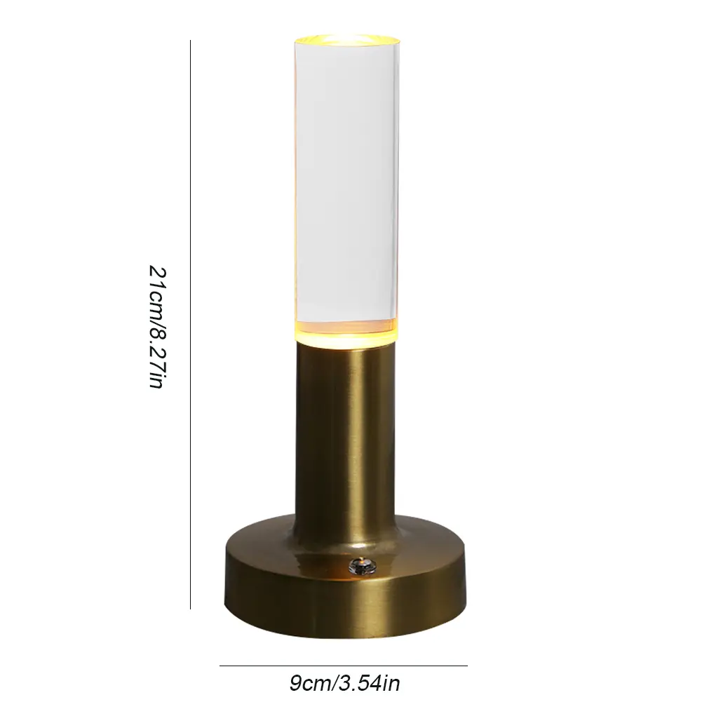 LED Touch Night Light Rechargeable Portable Cordless Table Lamp Stepless Dimming Wireless Atmosphere Light for Home Office Decor