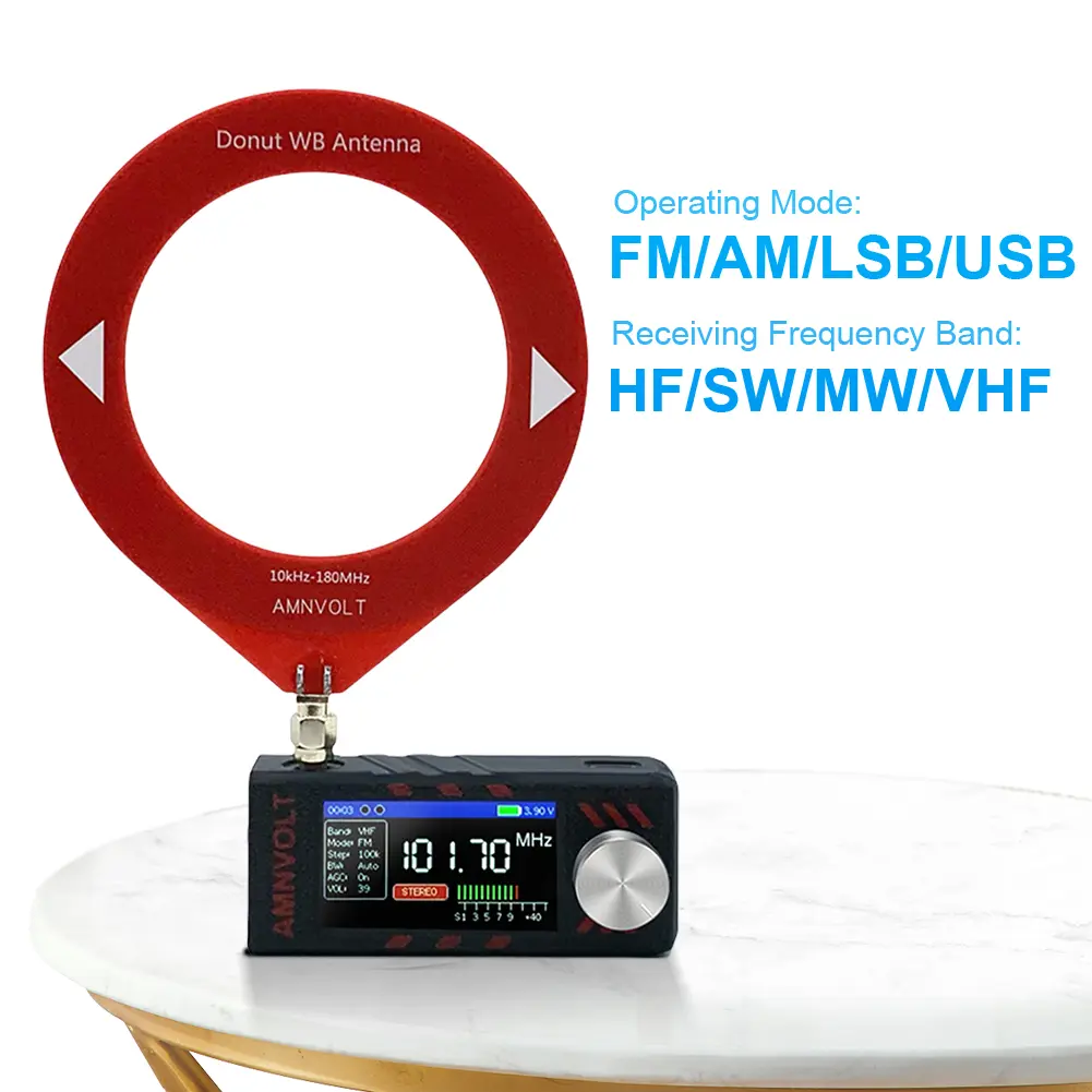 SI4732 0.5-108mhz Pocket Mini Radio LSB USB AM FM FM/AM Radio with 2pcs Antenna All Band Radio Receiver HF SW MW VHF Radio