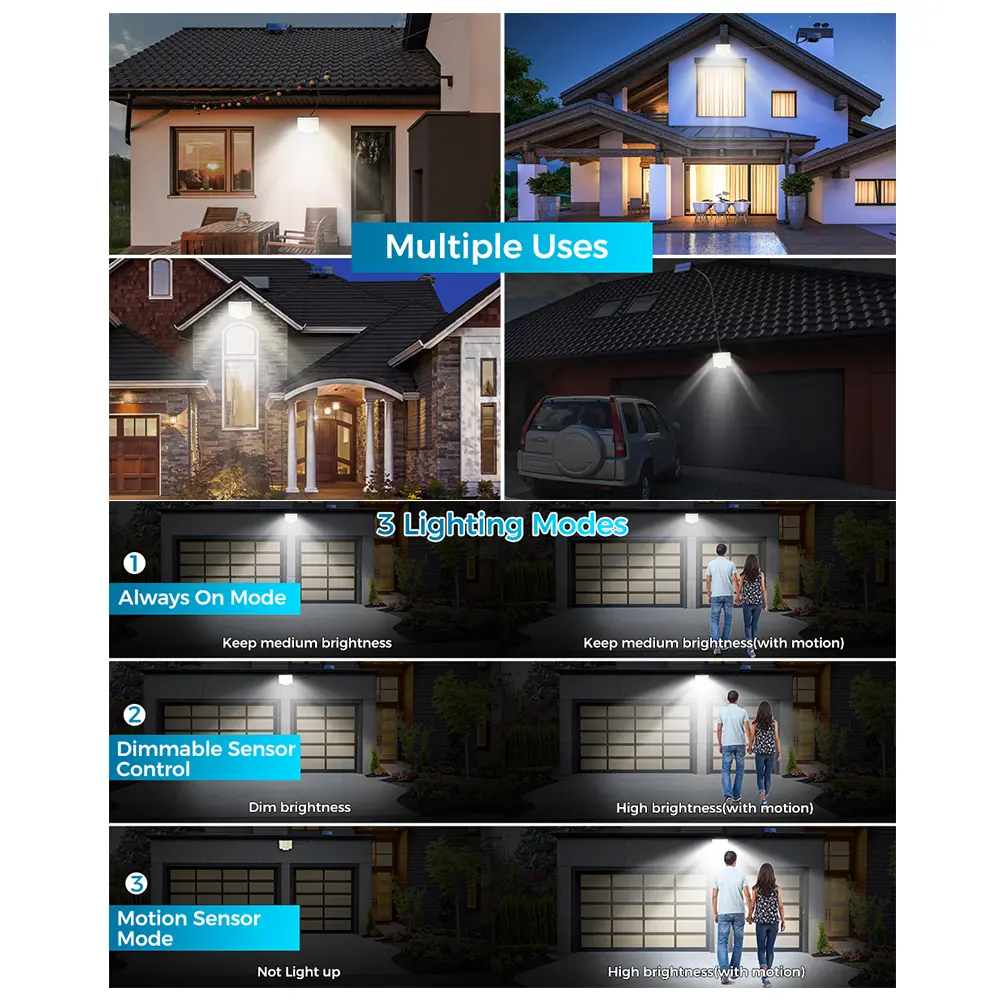 Super Bright Solar Light Outdoor 228/210/106 LED Motion Sensor Solar Power LED Garden Wall Lamp Waterproof Street Security Lamp