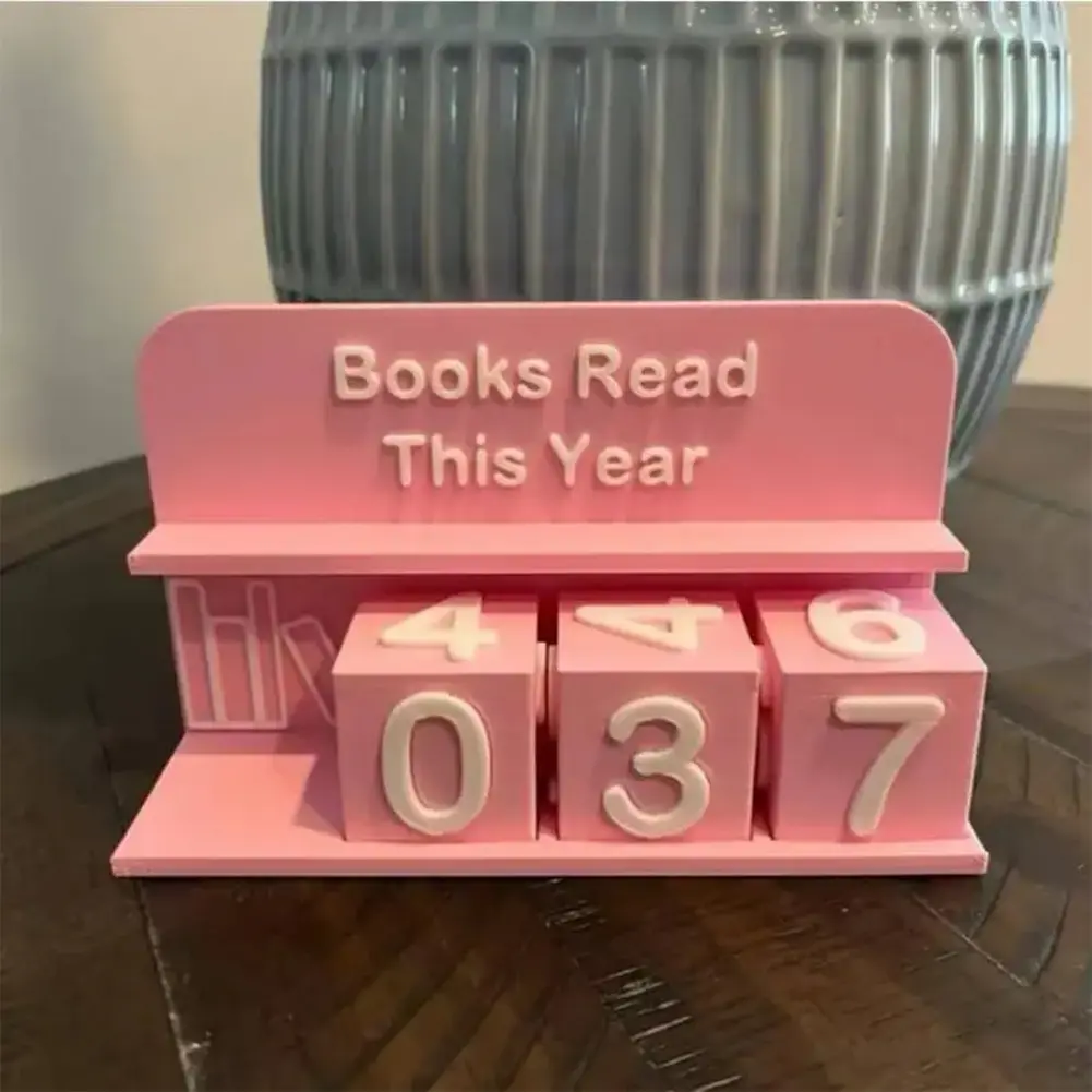 Books Read This Year Counting Ornaments 3D Printed Book Read Tracker Wear Resist Library Decor Ornament Sign Up To 999 Books