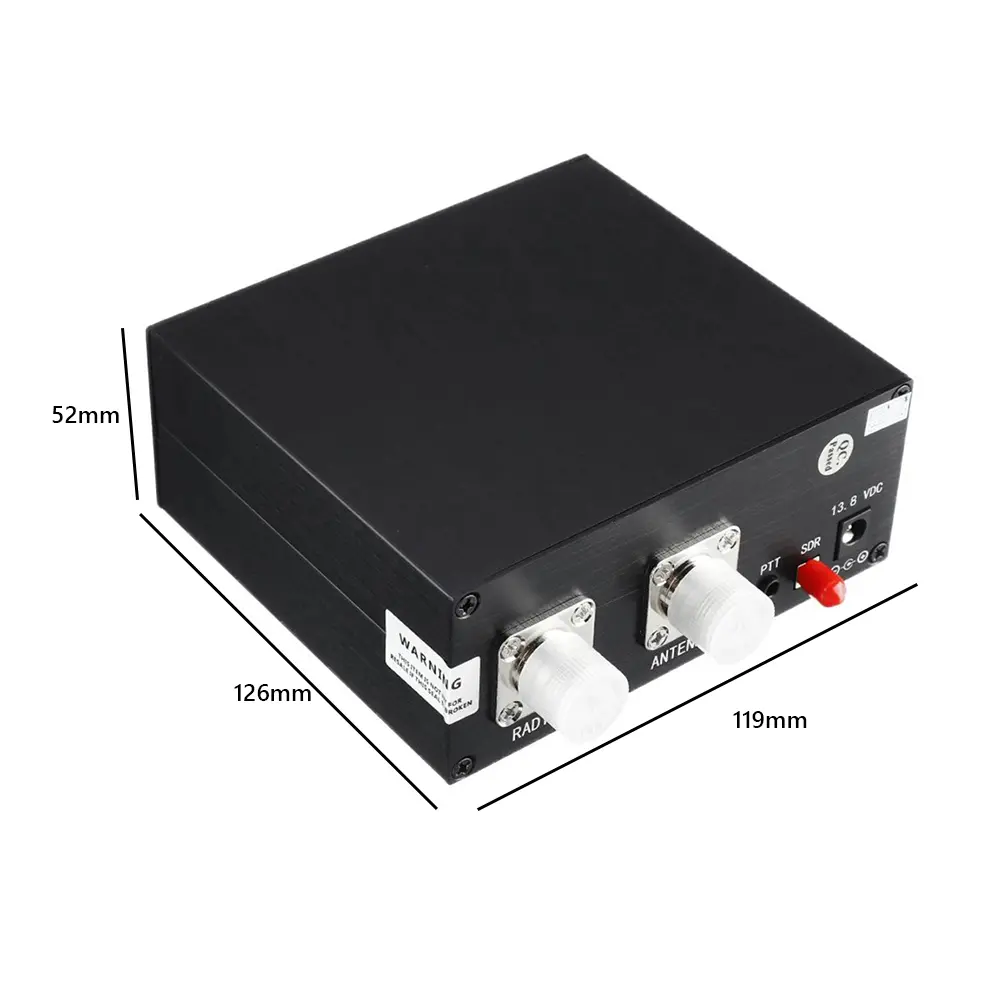 160MHz 100W SDR Transceiver Radio Switch Antenna Sharer TR Switch Box Case with 3.6CM SMA to SMA Connecting Line