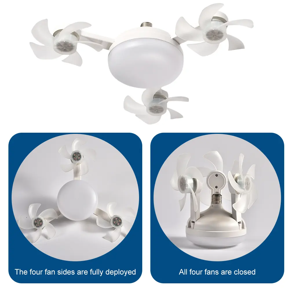 E27 Drone Fan Light with LED Lantern Remote Control Ceiling Fan Light 50-60W Drone Shaped Fan Light for Living Room Study