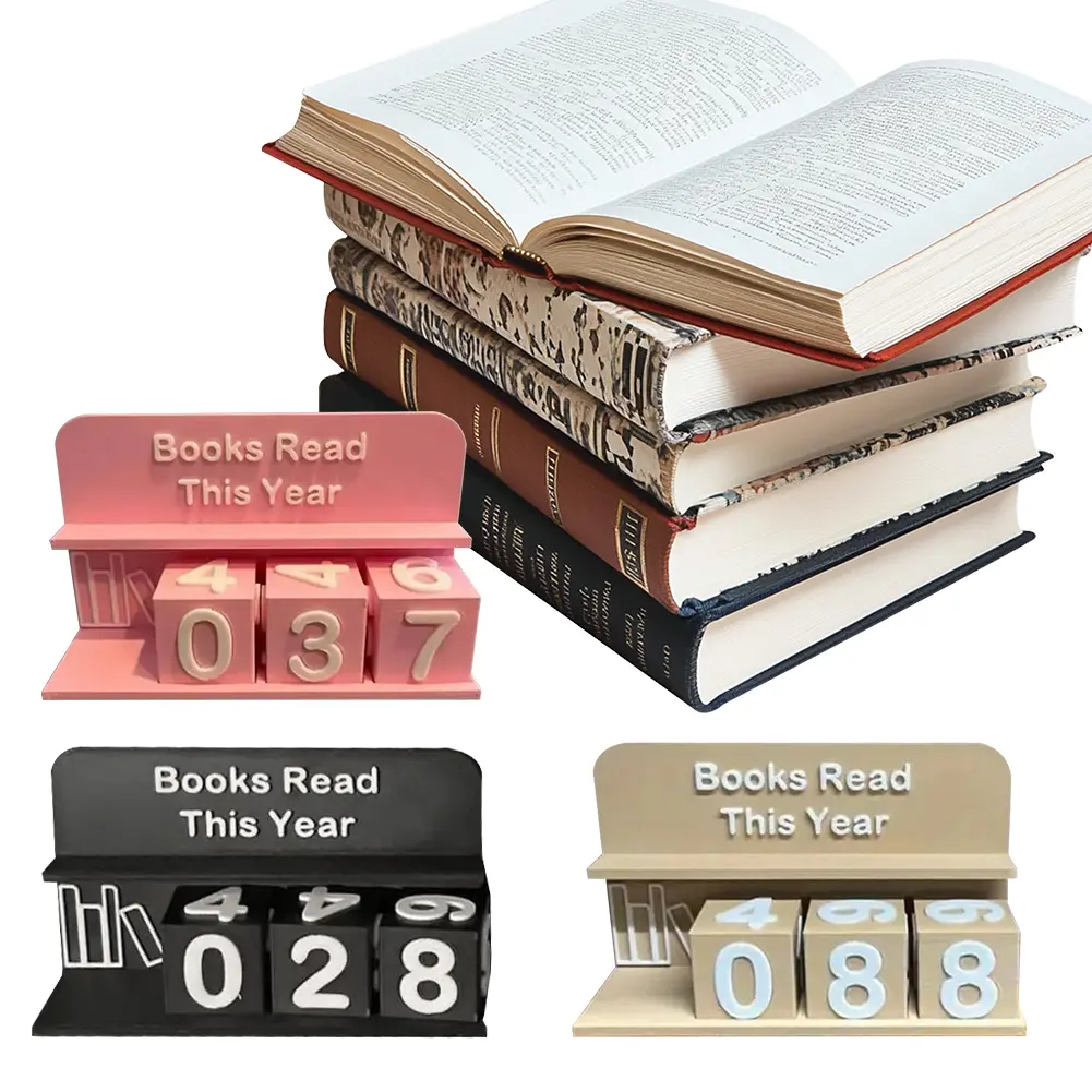 Books Read This Year Counting Ornaments 3D Printed Book Read Tracker Wear Resist Library Decor Ornament Sign Up To 999 Books