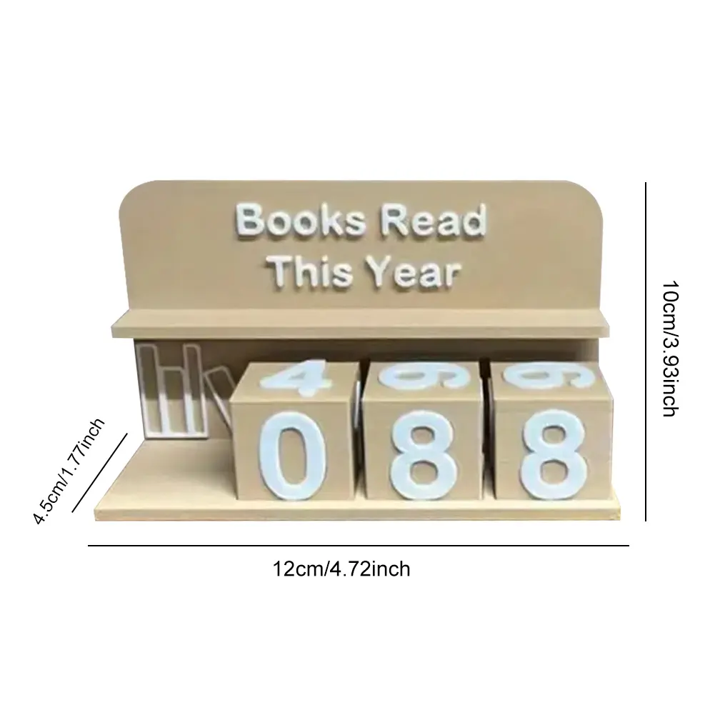 Books Read This Year Counting Ornaments 3D Printed Book Read Tracker Wear Resist Library Decor Ornament Sign Up To 999 Books