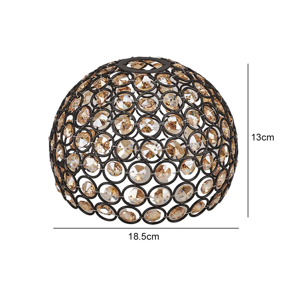 Crystal Lampshade Metal Round Hollow Lampshade Atmosphere Lampshade Outdoor Camping Lantern Shade for Goal Zero Lantern