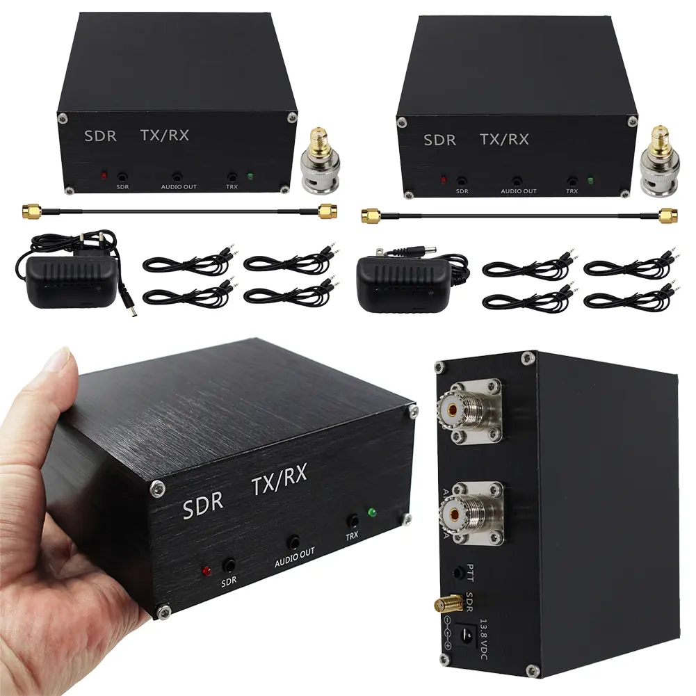 Portable SDR Transceivers Radio Switch Antenna Sharer DC 160MHz 100W Aluminum Alloy Antenna Sharing Device with Host Power Cord