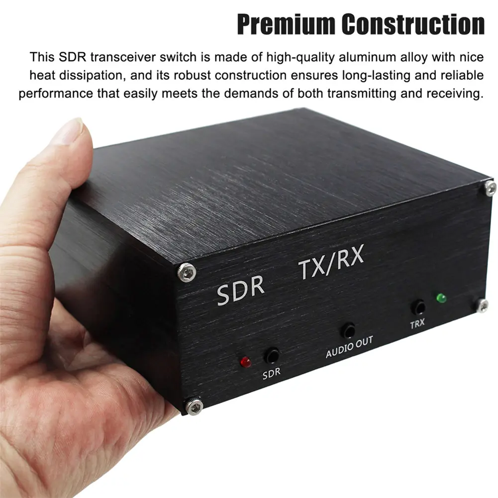 Portable SDR Transceivers Radio Switch Antenna Sharer DC 160MHz 100W Aluminum Alloy Antenna Sharing Device with Host Power Cord