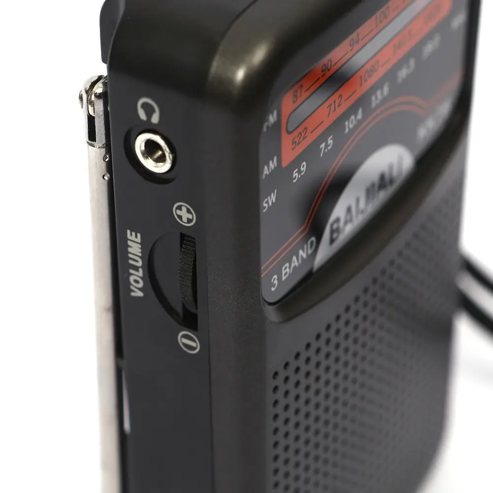 Outdoor Radio Built-in Speaker Stereo Radio LCD Display Pocket Pointer Radio Telescopic Antenna for Indoor Outdoor Emergency Use