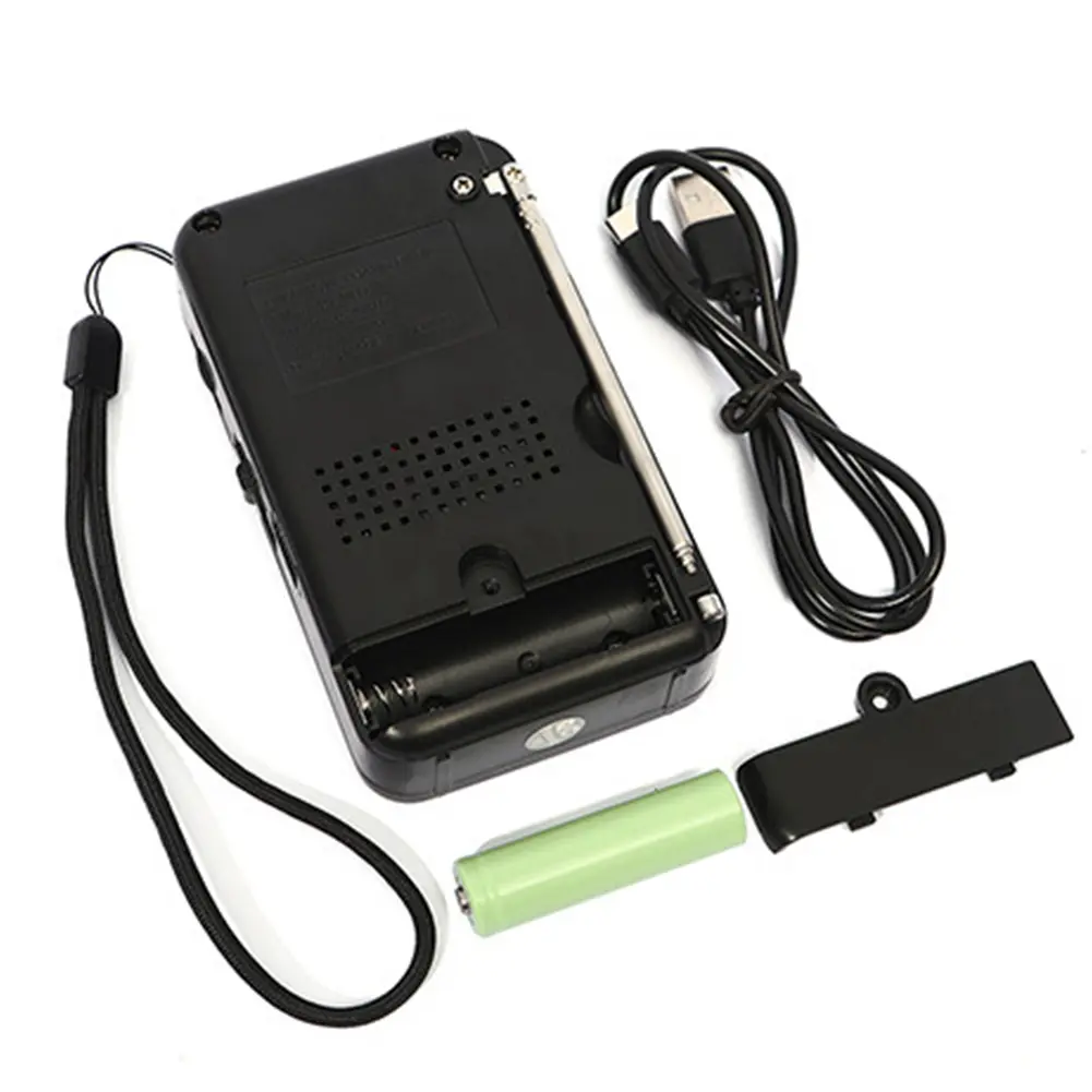 Outdoor Radio Built-in Speaker Stereo Radio LCD Display Pocket Pointer Radio Telescopic Antenna for Indoor Outdoor Emergency Use