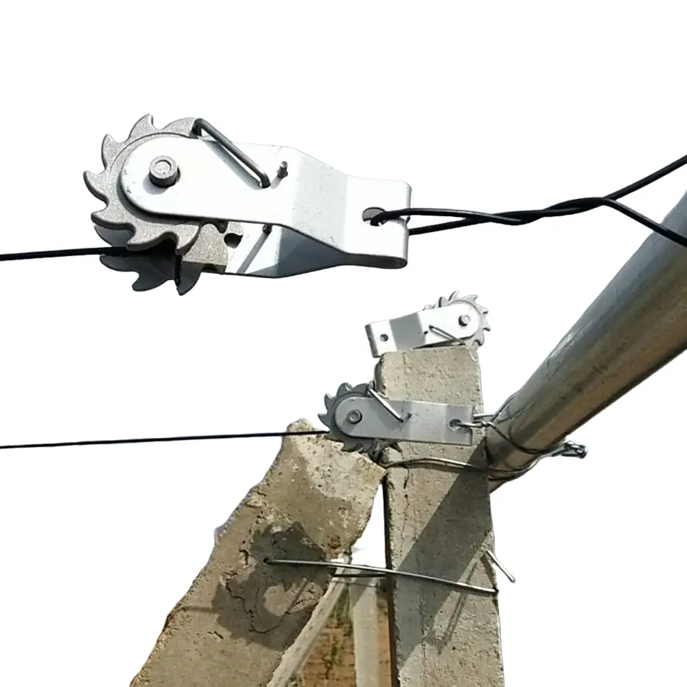 Heavy Duty Inline Wire Tensioner with Compression Clip Wire Fence Tensioner for Farm Electric Fence Garden Orchard Fence