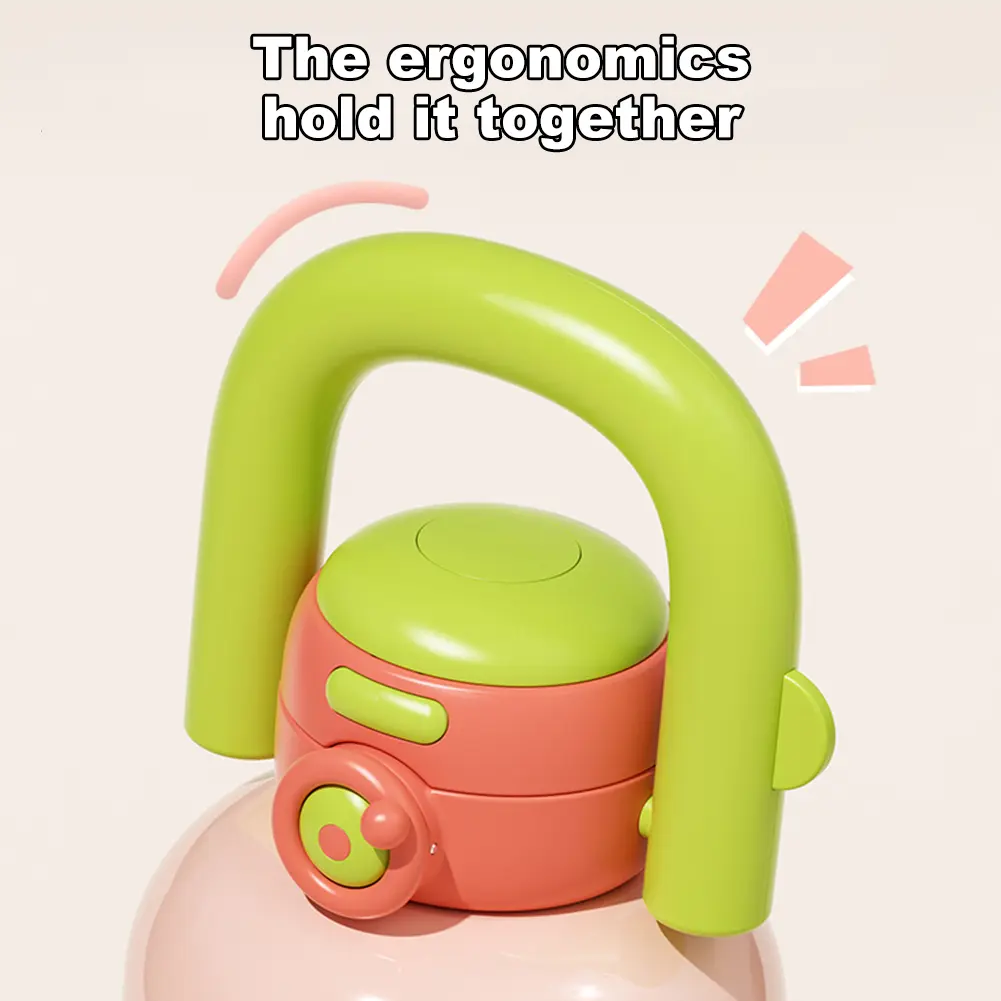 1000ml Double Thermal Mug with Straw & Handle Vacuum Insulated Flask Double-Layer Insulated Cup for Cold Hot Beverages