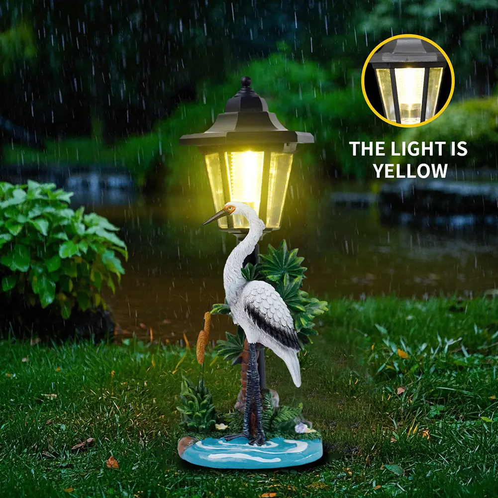 Garden Bird Statue Solar Garden Lights Resin Solar Bird Outdoor Statues for Yard Patio Lawn Birthday Gift for Women Mom Grandma