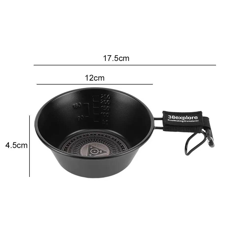 280ml Outdoor Sierra Bowl 304 Stainless Steel Portable Camp Bowl Non-Stick Travel Picnic Bowl Outdoor Camping Cutlery