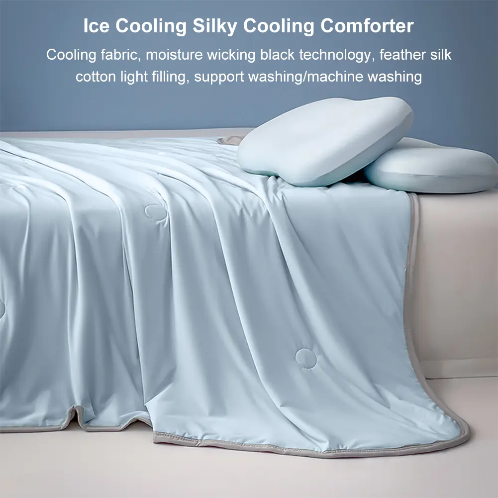 2025 Grade A Cooling Blanket For Bed Soft Breathable King Size Summer Quilt Queen Air Condition Comforter Lightweight Cool Duvet