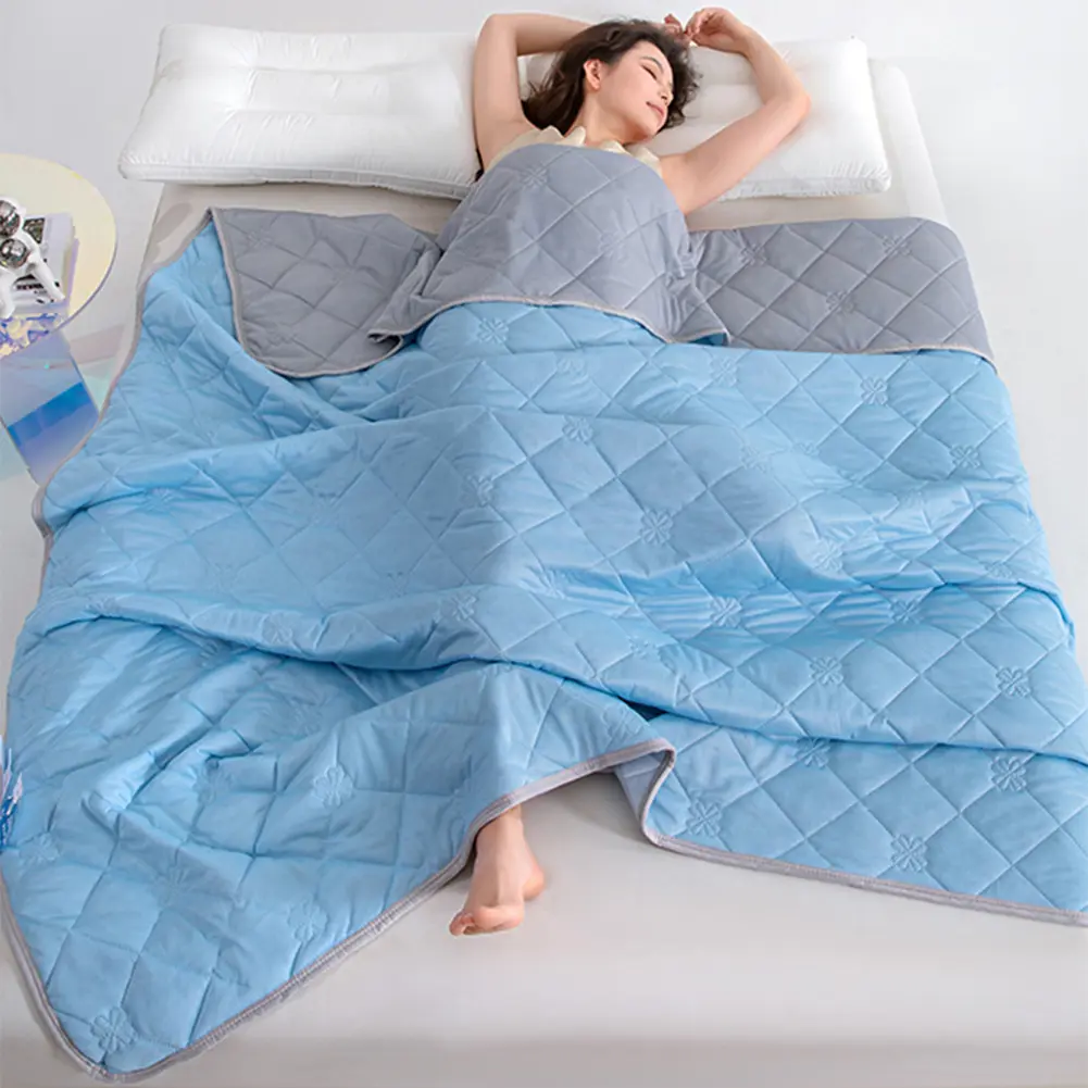 2025 Grade A Cooling Blanket For Bed Soft Breathable King Size Summer Quilt Queen Air Condition Comforter Lightweight Cool Duvet