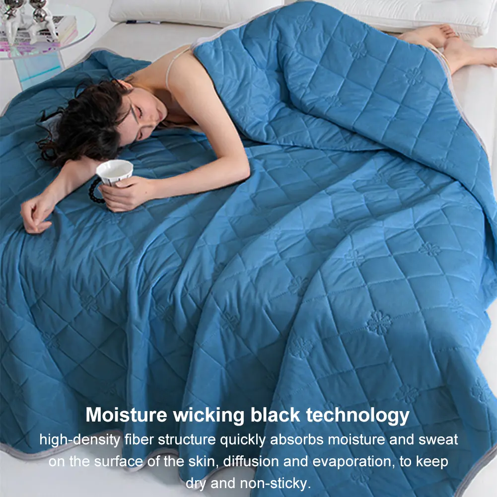 2025 Grade A Cooling Blanket For Bed Soft Breathable King Size Summer Quilt Queen Air Condition Comforter Lightweight Cool Duvet