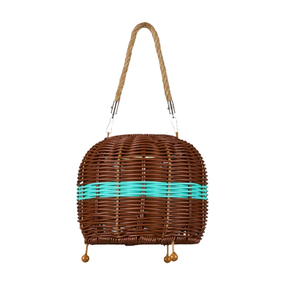 Rattan Solar Light Decorative Outdoor Hanging Lamp IP65 Waterproof Outdoor Desk Light for Garden Patio Yard