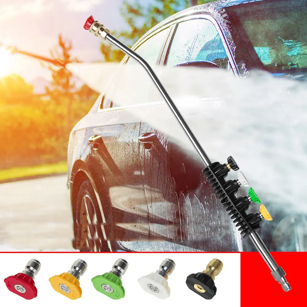 Pressure Washer Lance Extension Nozzles 2600PSI Spray Gun Wand Lance Power Pressure Washer Extension With 1/4 Quick Connect