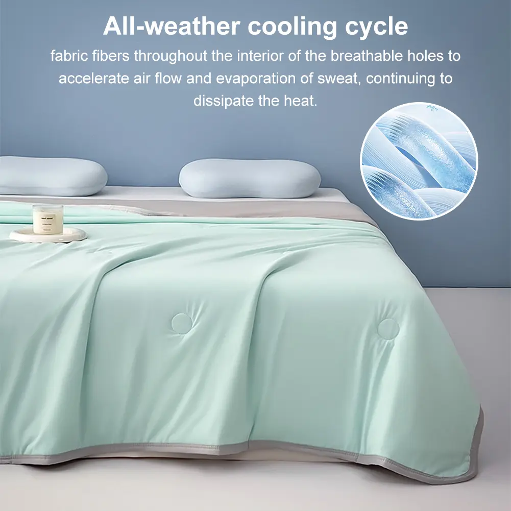 2025 Grade A Cooling Blanket For Bed Soft Breathable King Size Summer Quilt Queen Air Condition Comforter Lightweight Cool Duvet