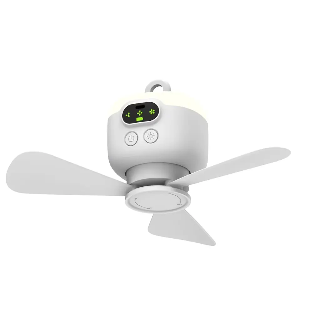 Portable Wireless Ceiling Fan Light with Remote Control Camping Fan Tent Fan Outdoor Fan for Outdoor Camping