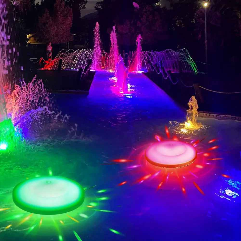 Floating Pool Light Submersible Pool Light Battery Operated Floating Atmosphere Light IP67 Waterproof for Pool Hot Tub Fountain