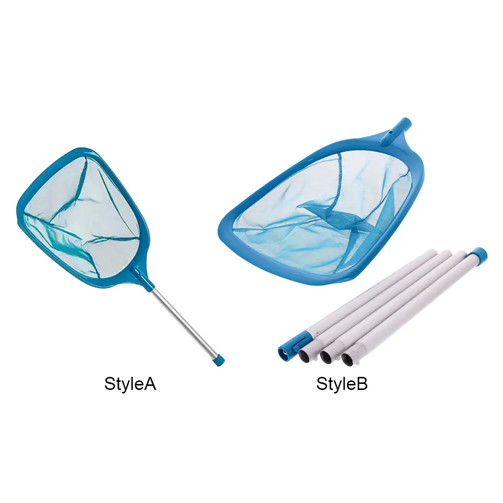 Swimming Pool Skimmer Net with Metal Pole Ultra Fine Mesh Netting Bag Basket Pool Leaf Skimmer Pool Cleaner Pool Accessories