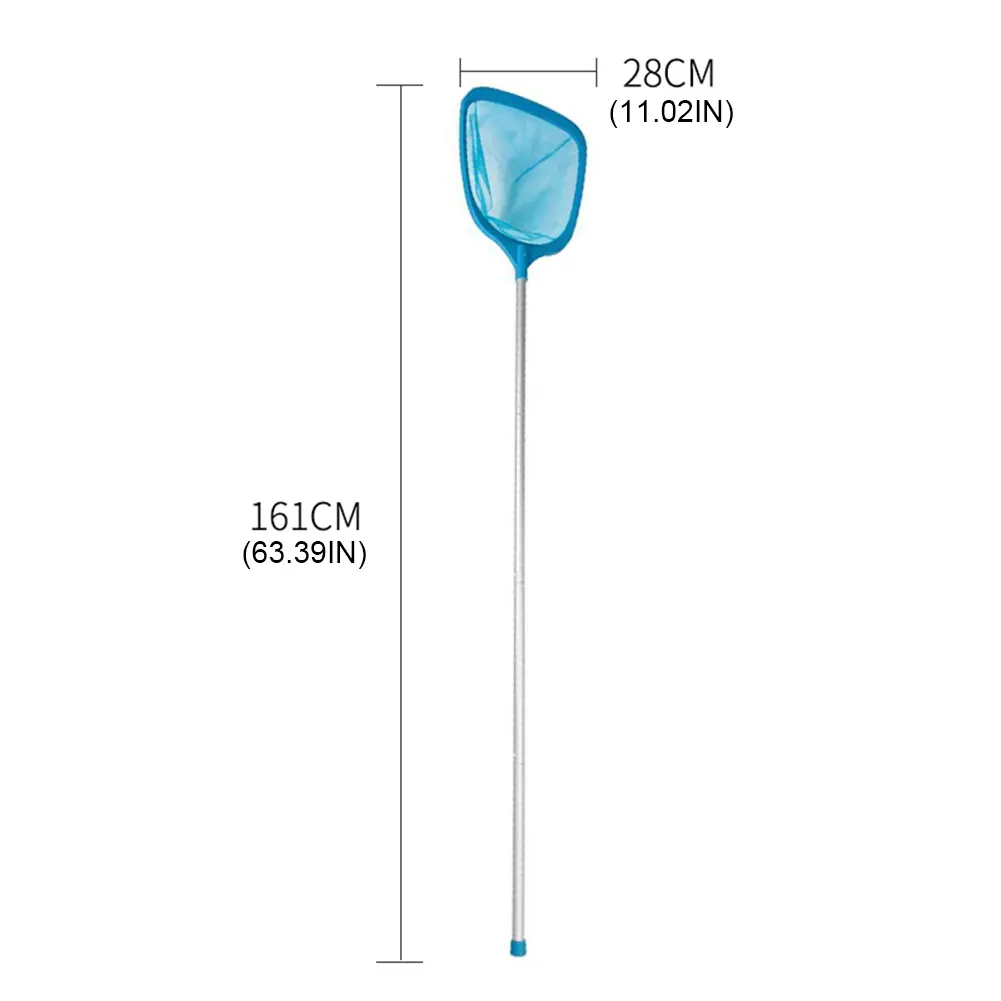 Swimming Pool Skimmer Net with Metal Pole Ultra Fine Mesh Netting Bag Basket Pool Leaf Skimmer Pool Cleaner Pool Accessories