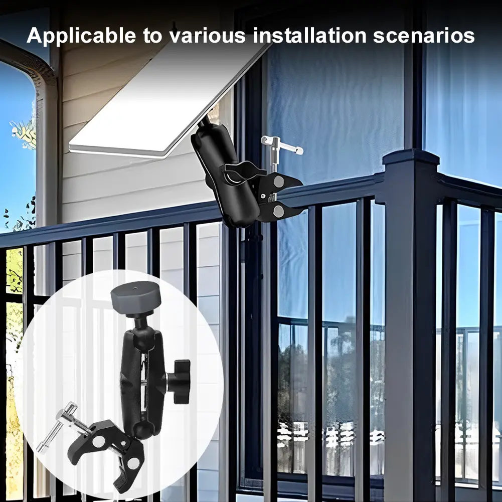 For Starlink Mini Clamp Bracket Kit Adjustable Clamp Mount RV Mount for RV Ladders Roof Rack Balcony